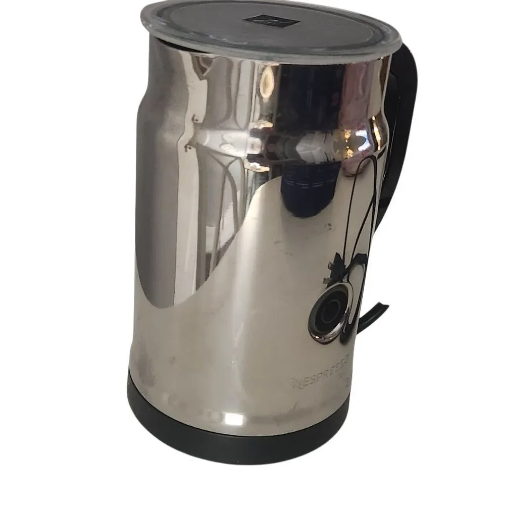 Nespresso Aeroccino Milk Frother Coffee Model 3102 Electric Chrome Tested Works